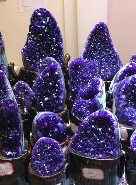 天然紫水晶 紫晶簇原石摆件紫水晶洞片紫晶簇水晶族消磁水晶