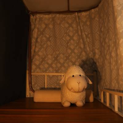 学生宿舍u型轨道床帘蚊帐一体式强遮光窗帘寝室上铺下铺帘子床幔