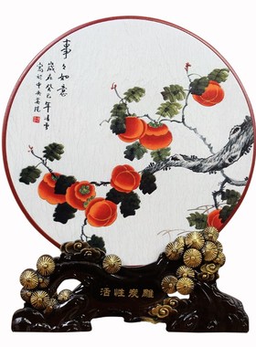 新中式摆件复古工艺品客厅书房间中国风古典装饰品玄关博古架摆设