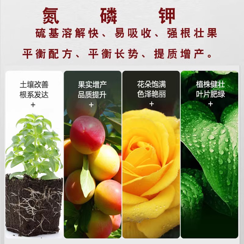 纯硫酸钾型氮磷钾复合肥蔬菜x农用种菜瓜果蔬菜盆栽花卉通用型肥