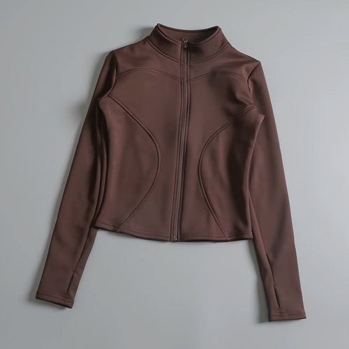 加绒瑜伽服运动上衣女秋冬款保暖瑜伽外套健身衣拉链开衫跑步健身