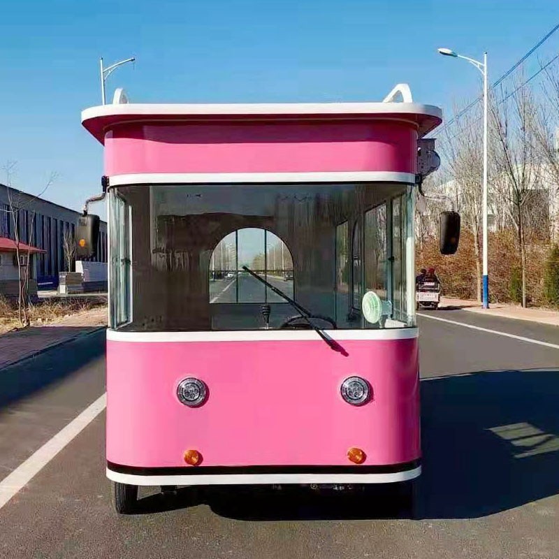 电动四轮服装车移动早餐车美甲车理发烧烤摆摊车