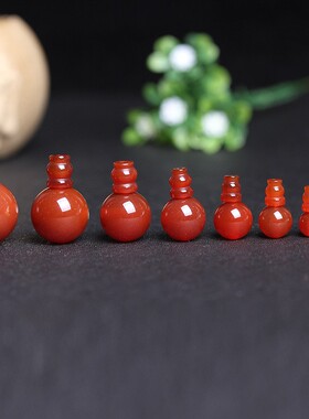 小众高货天然红玛瑙三通佛头DIY水晶饰品配件佛珠手串佛头圆珠三