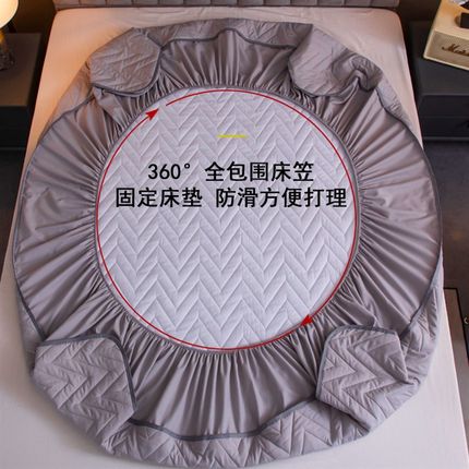 加厚防滑夹棉床笠单件床罩床单1.8米棕垫套席梦思床垫保护套