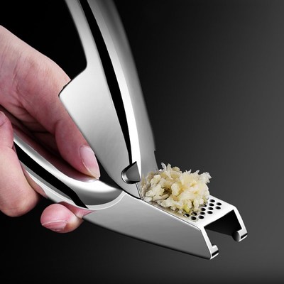 304 Stainless Steel Garlic Press, Detachable Garlic Presser