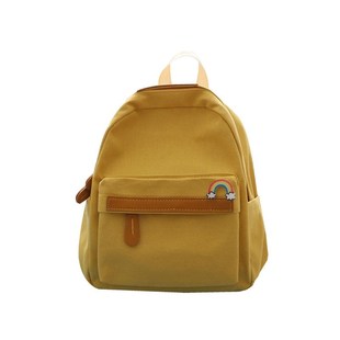 儿童出游小背包小书包日系简约大学生双肩包小型女帆布夏天轻便包