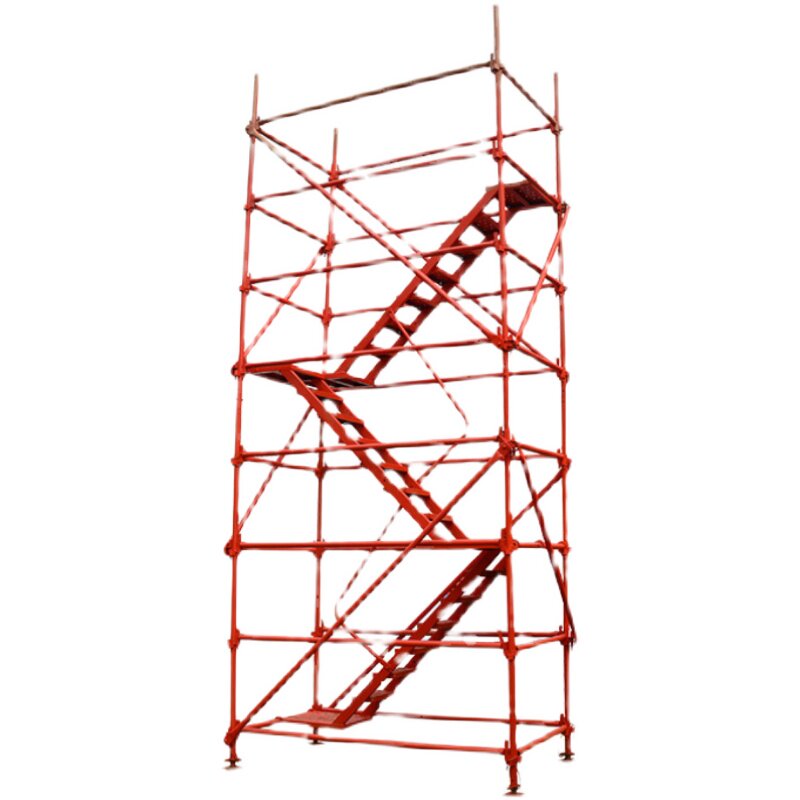 爬梯脚手架梯子盘扣钢梯镀锌外架c楼梯建筑工地盘扣式脚手架钢爬