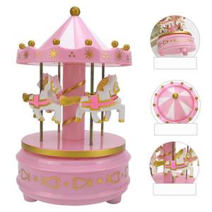 极速Cute Merry-Go-Round Carousels Musc Box Brthday Present O