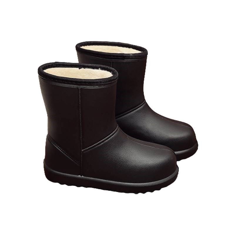 新款雨鞋女加绒防滑水鞋加厚保暖防水棉雨靴男冬天水靴套鞋厚底胶