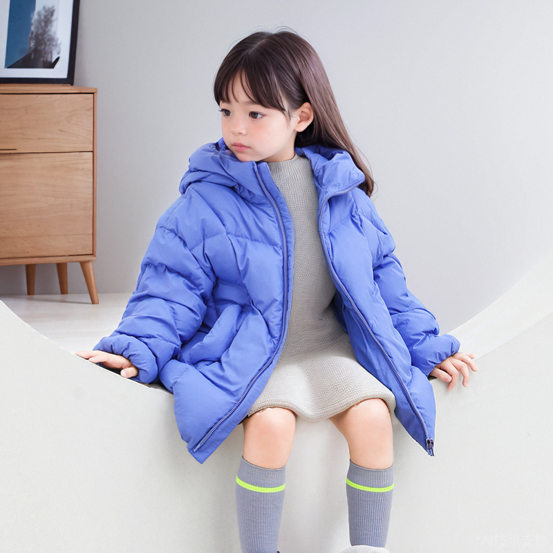 女童中长款羽绒服加厚新款冬季儿童羽G绒服洋气时髦外套22256