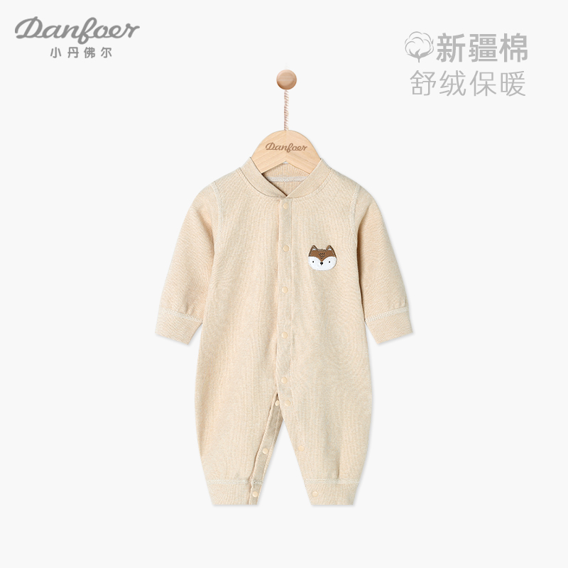 宝宝连体衣春秋i季婴儿无骨睡衣新生儿哈衣爬爬服家居服舒绒棉秋