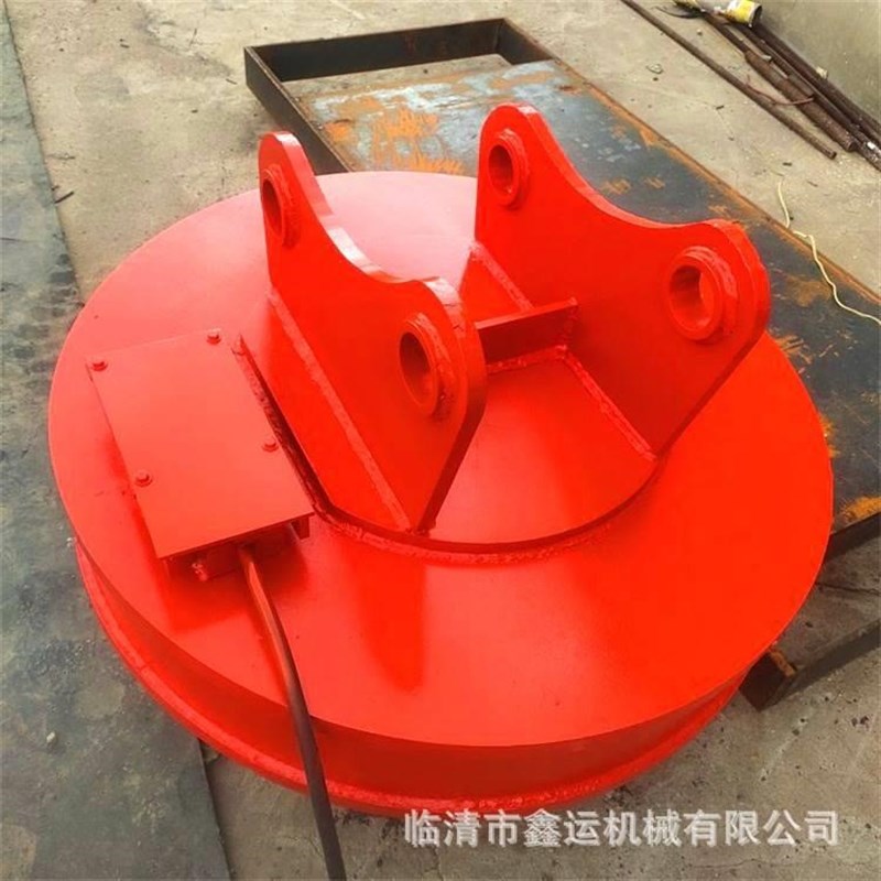 圆形电磁挖机吸盘 废钢厂叉车用1.1m强磁电磁吸盘