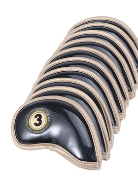 10 Pcs / set Durable Golf Head Cover Set Iron Head Covers Cl