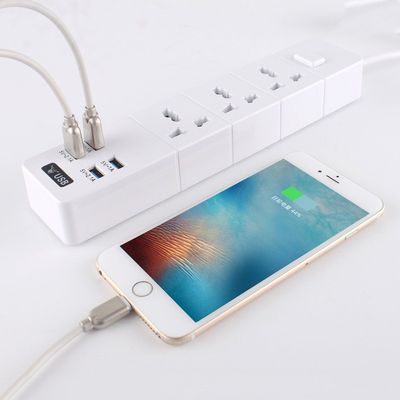 Power Strip 1j0A 2500W 1/2/3 Way AC Socket EU/UK/US/AU Plug