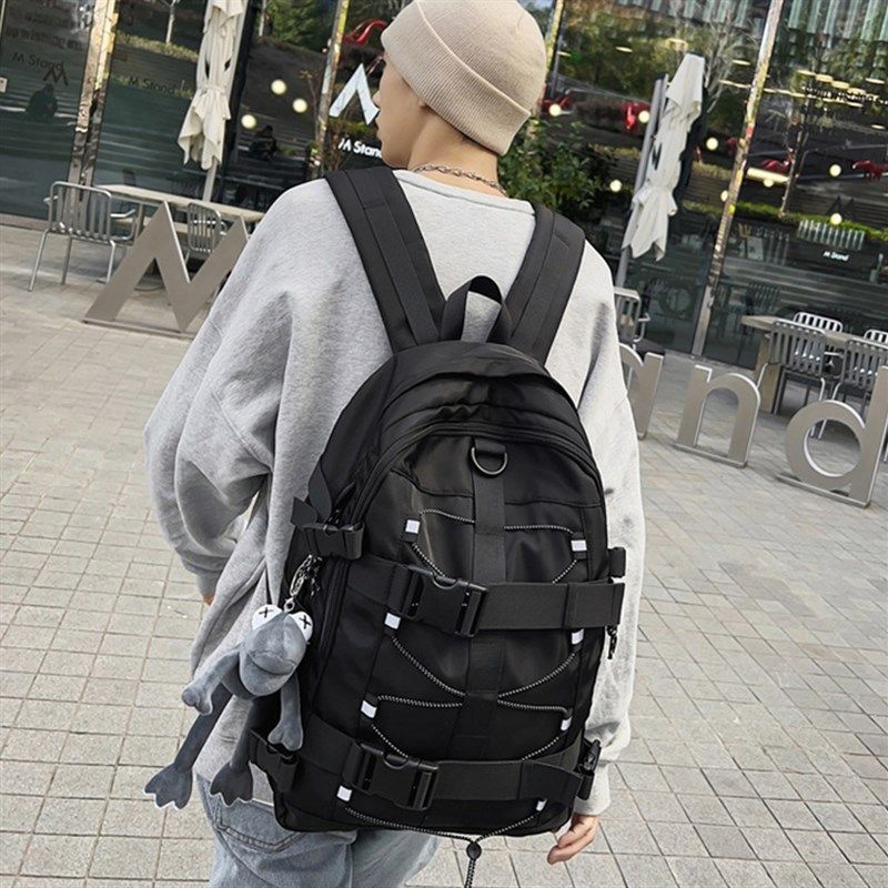 双肩包男街头潮酷滑板书包大学生运动背包大容量高中生电脑双肩包,箱包皮具/热销女包/男包,双肩背包,淘宝优惠券,粉丝福利购,淘宝优惠卷