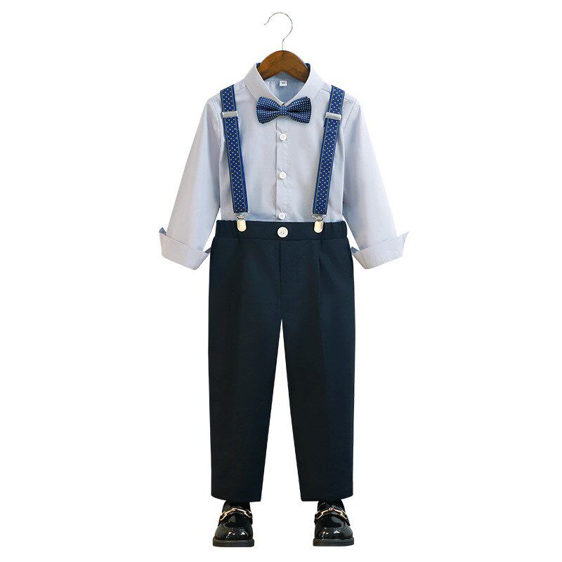 新品婚礼男童伴童礼服结婚花童2024新款秋高端主持人儿童西装套装