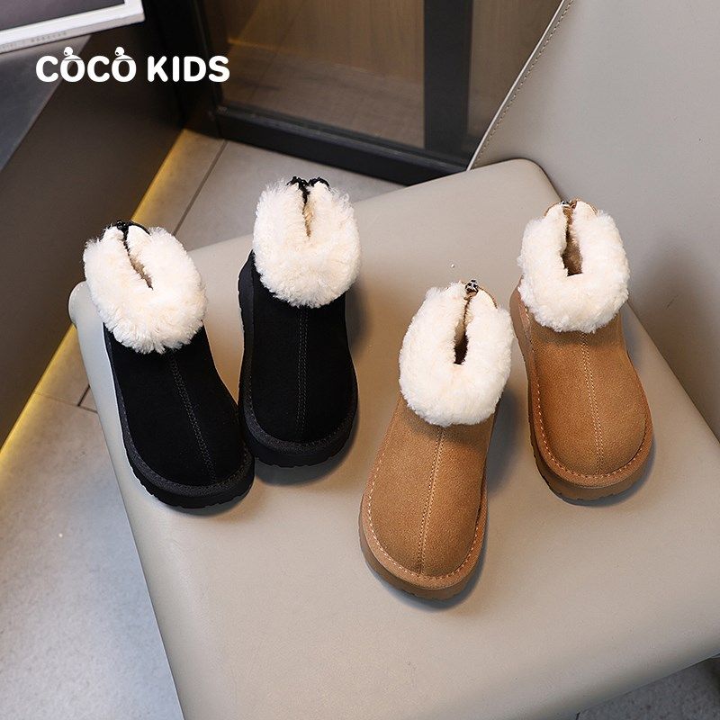 女童雪地靴2024冬季新款儿童真皮棉靴加绒加厚棉鞋宝宝保暖雪地棉,童鞋/婴儿鞋/亲子鞋,雪地靴,淘宝优惠券,粉丝福利购,淘宝优惠卷