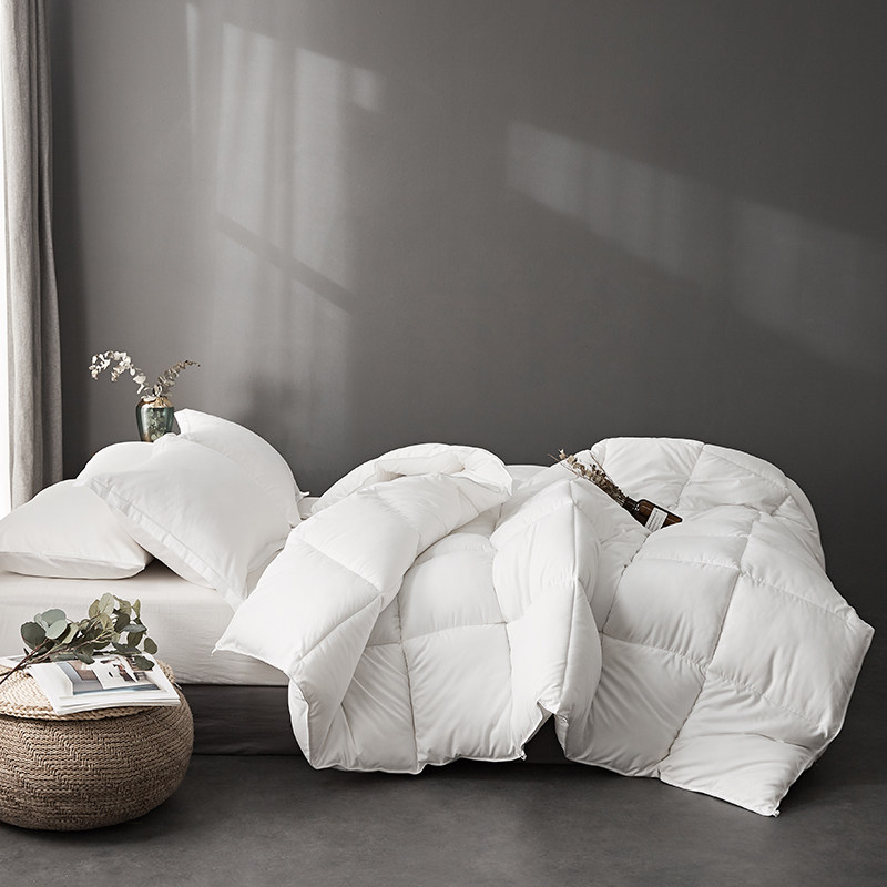 白色春秋被子 羽丝棉被芯蓬松单人被褥 1.5m绗缝固定冬被双人2m床,床上用品,化纤被,淘宝优惠券,粉丝福利购,淘宝优惠卷