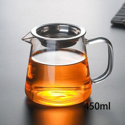 Heat-resisting clear glass tea pot fair cup cha hai,handmade