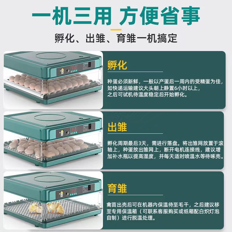 机全自动小芦孵用型孵t蛋器鸡鸭鹅小鸡蛋型丁鸡家化器暖抱