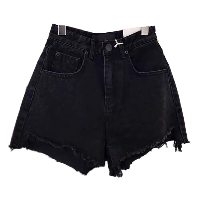 2024夏季薄款大码宽松a字阔腿热裤女胖妹妹mm高腰显瘦牛仔短裤子