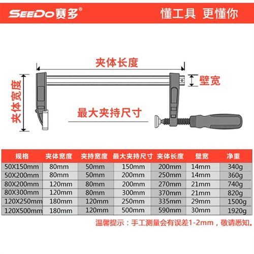 木工夹 f夹快速固定夹木工夹子夹钳夹具手动工具 压板压紧器