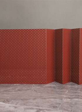 北欧金属红色多孔屏风样板房售楼部卧室客厅书房桌面玄关饰品摆件