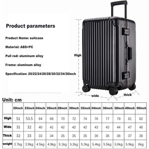 速发Large Suitcase Big Travel Bag 32 inch Case Luggage Troll