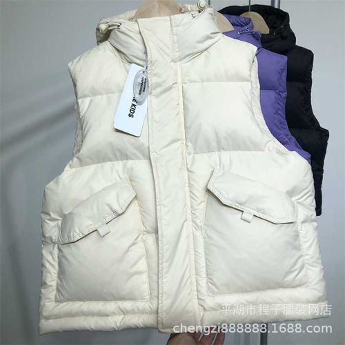 儿童保暖羽绒马甲2024秋冬新款童装背心外穿男童女童宝宝连帽加厚