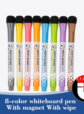 *8 Pcs/lot Magnetic Whiteboard Water Colour Pen White Board