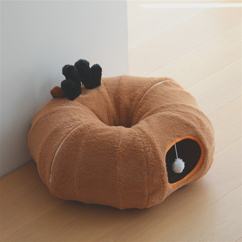 圣诞麋鹿猫咪隧道躲避冬天保暖睡窝半封闭式屋甜甜圈宠物钻洞玩具,宠物/宠物食品及用品,猫窝/屋/帐篷/沙发,淘宝优惠券,粉丝福利购,淘宝优惠卷