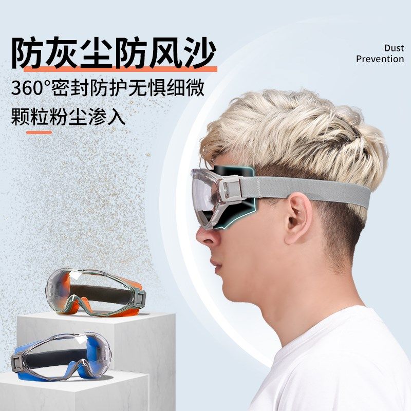角磨机护目镜面罩劳保防灰尘不起雾切割打磨防飞溅防尘眼镜防沙男