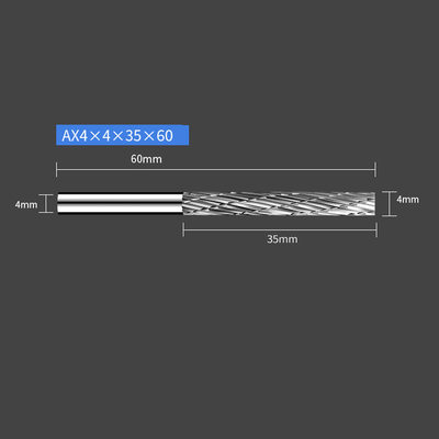 新品加长钨钢旋转锉刀 金属木工磨头硬质合金圆V柱雕刻转头铣刀