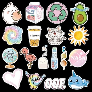 极速50Pcs Vsco INS Style Color Stickers Girl Cute Fresh Stic