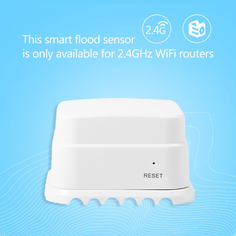 WiFi Smart Flood Sensor Water Leakage Detector Flood Overflo