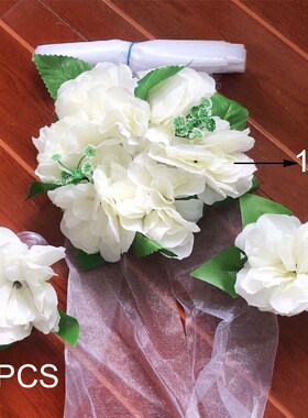 White Rose Artificial Flower for Wedding Car Decoration Brid