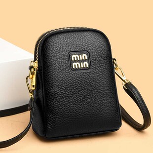 轻便小挎包手机包女斜挎2024新款帆布夏季女士牛津布单肩三层简约