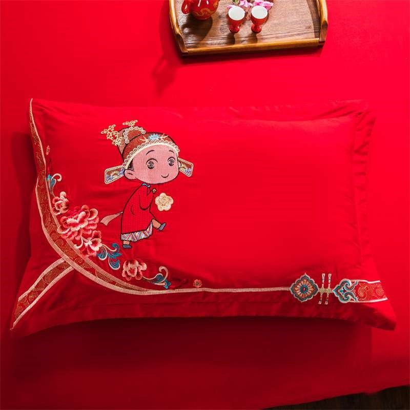 婚庆四件套长绒棉红色喜庆2024新款婚庆大刺绣四件套婚庆床品套件,床上用品,婚庆床品套件,淘宝优惠券,粉丝福利购,淘宝优惠卷