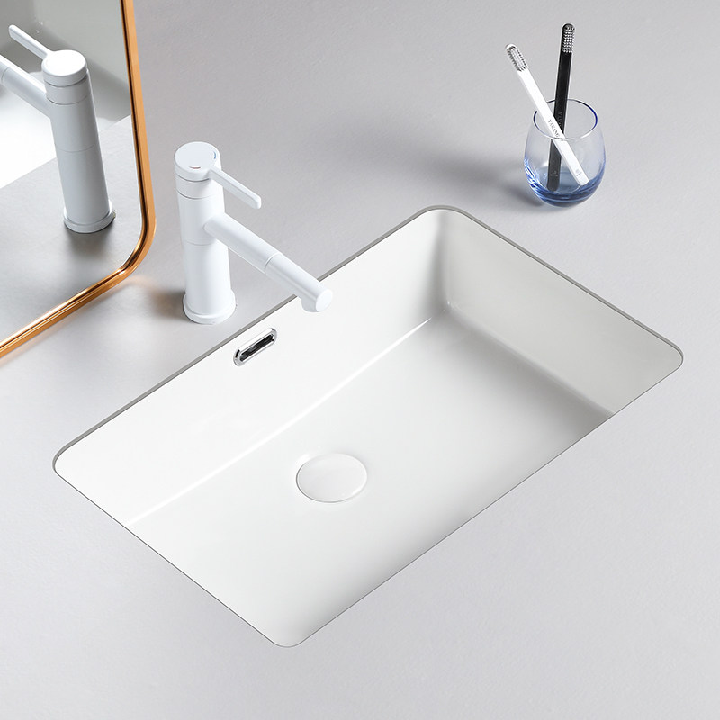 方形台下盆陶瓷卫生间洗手盆嵌入式洗脸盆小尺寸阳台石下盆单盆,家装主材,台下盆,淘宝优惠券,粉丝福利购,淘宝优惠卷