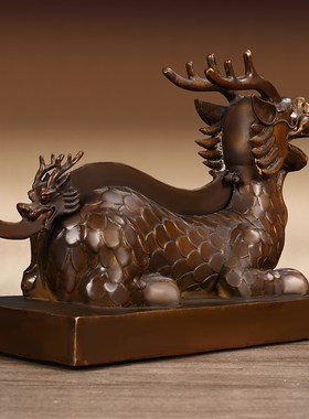 黄铜龙头铡刀中式摆件包青天行刑龙头铡影视剧道具客厅办公室装饰