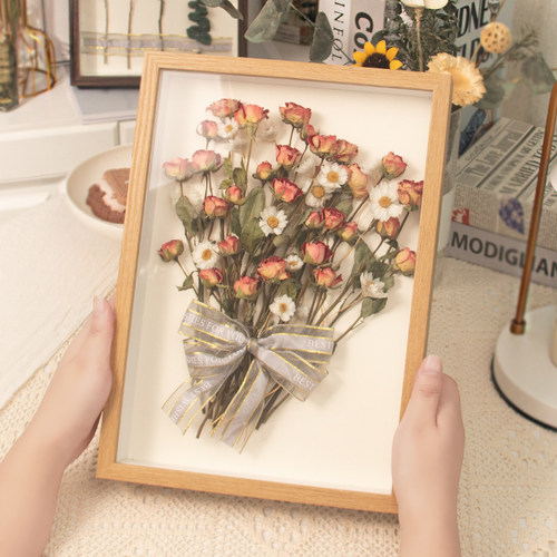 教师节相框礼物女生高级感高颜值dCiy干花束成品装饰摆件手工礼物