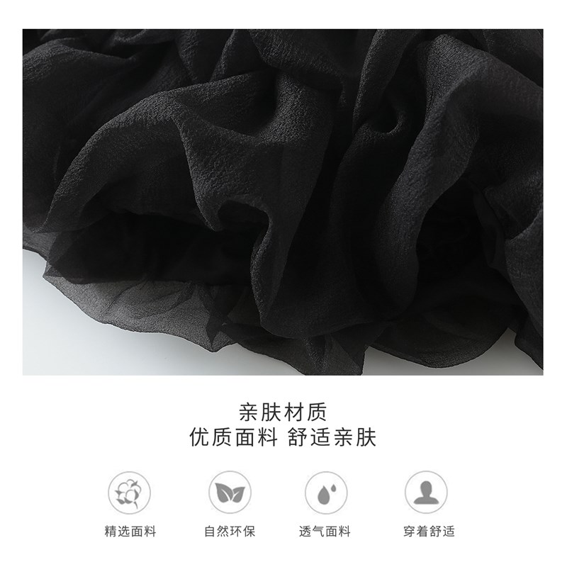 现货女童吊带裙夏季女宝宝u黑色礼服洋派时髦抱婴袋洋装公主裙儿
