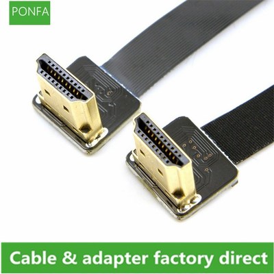 FPV HDMI Male to Female 90 degree Adapter FPC Ribbon Flat HD