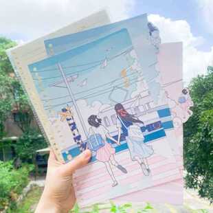 活页本分隔页B5/26孔手账本配件1张扉页 4张纸质卡纸卡通学生开学