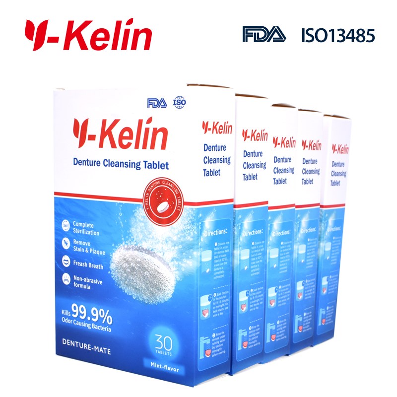 推荐Y Kelin Denture Cleansing Tablets 150 Tabs+denture Box+D