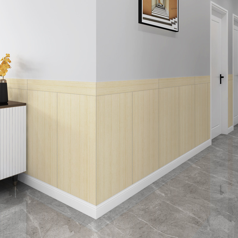 墙裙木纹墙贴客厅装饰护墙板自粘防水防潮床边床围木饰面遮丑贴,家居饰品,软装墙贴,淘宝优惠券,粉丝福利购,淘宝优惠卷