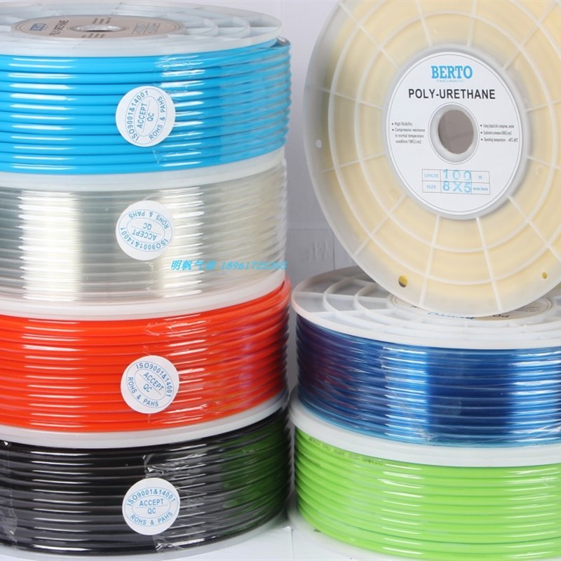 散英制TPU进口1/8PU1/4管3/8聚氨酯1/2软管3/16气管空压机管10*8