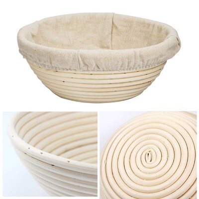 6Pcs Banneton Proofing Baskets With Bread Lame Dough Scraper
