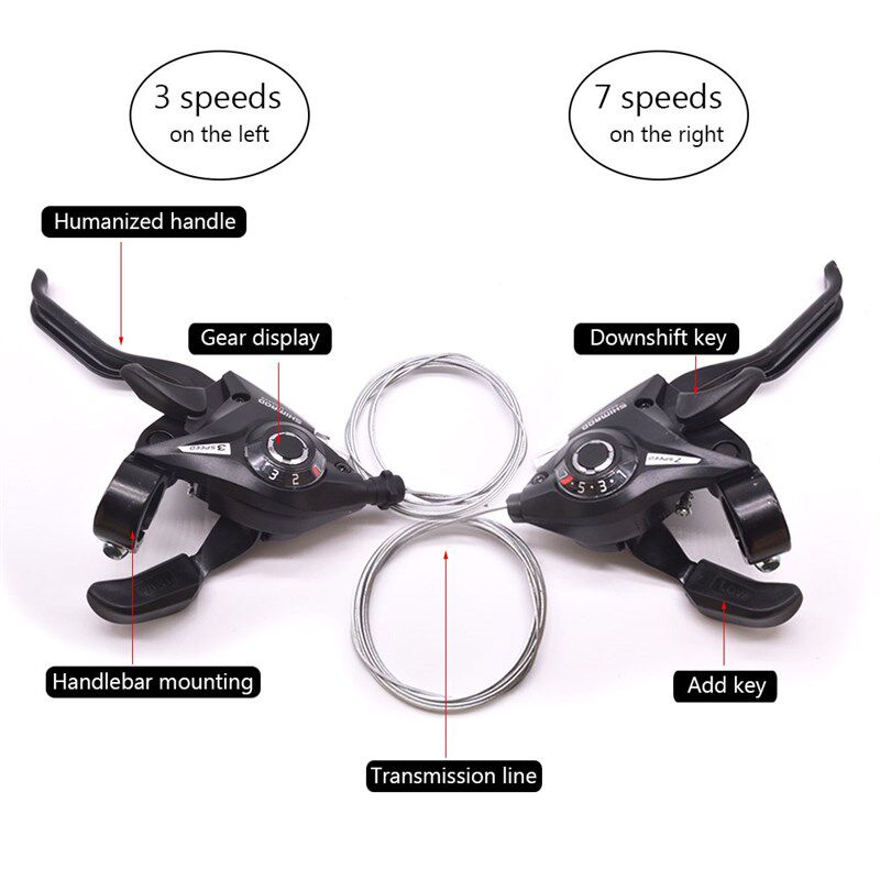 3x7 21 Speed Bicycle Shifter Brake MTB Mountain Road Bike Ri