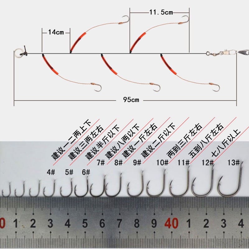 串钩套装钓组防缠绕大力马线串钩抛D竿海竿钓钩钓黄辣丁黄骨鱼钓